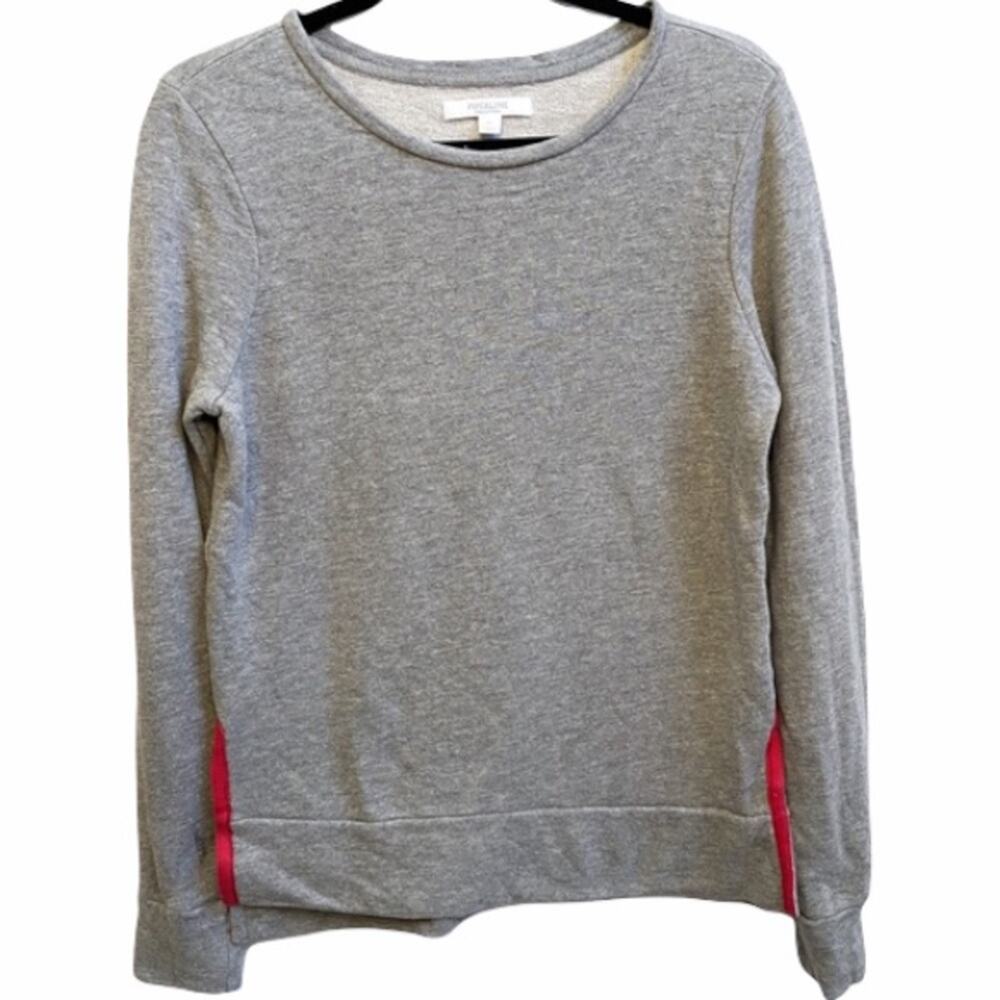 Piperlime Gray Hot Pink‎ Crewneck Pullover Sweater